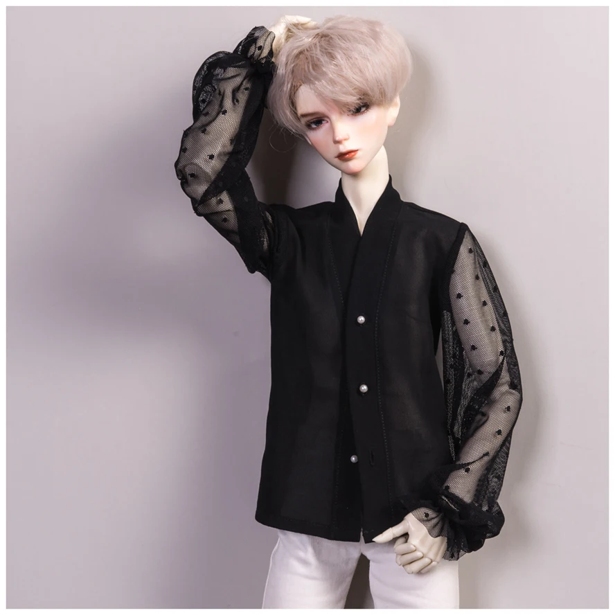 

D03-P209 children handmade toy 1/3 1/4 uncle SSDF Doll clothes BJD/SD doll clothes Lace long-sleeved chiffon shirt 1pcs