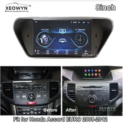 Navitech Andorid 10 For Honda Accord 8 Euro 2009 2010 2011 2012 2013 2014 Multimedia Acura Tsx 2009 Car Radio GPS Apple Carplay