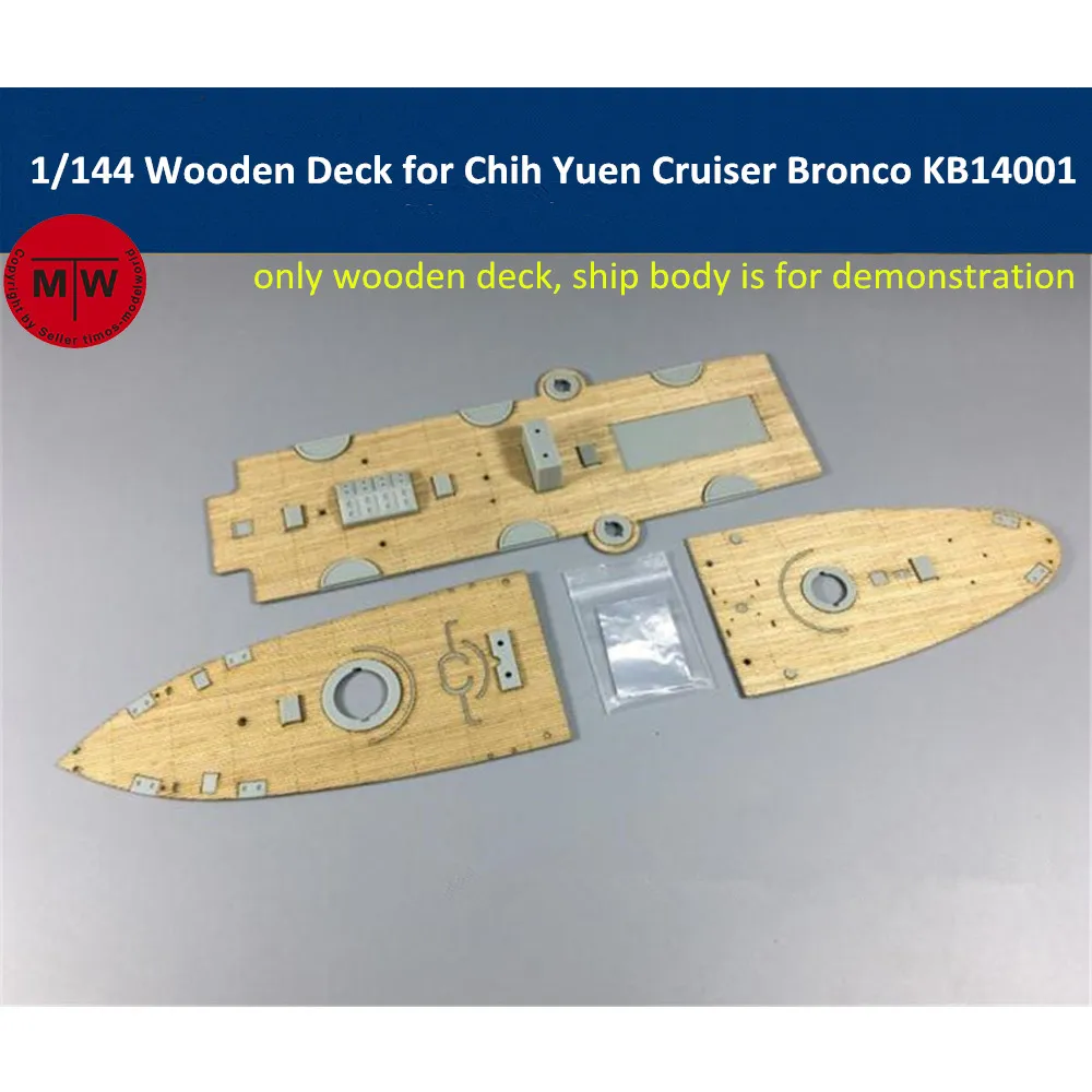 1/144 Scale Wooden Deck for Beiyang Fleet Cruiser Chih Yuen Bronco KB14001 Model