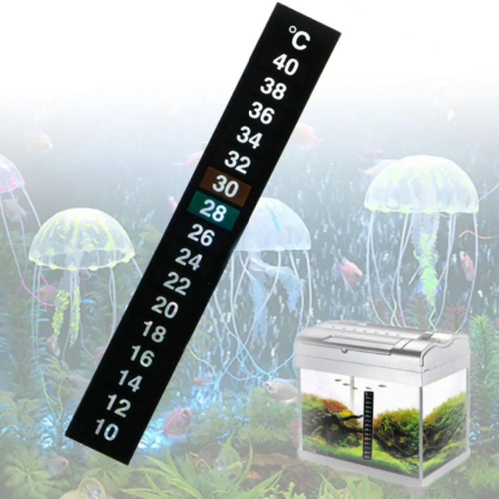 Digital Aquarium Fish Tank Thermometer Sticker PET Fridge Measurement Stickers Temperature Control Tools 3pcs