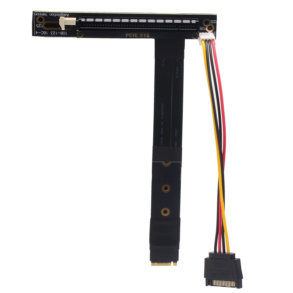 Imagem -06 - Ngff Nvme Conversor para Pcie X16 Placa Gráfica Embutido Adaptador M.2 Mkey Placa de Extensão Pci-e 16x Cabo Plano Flexível m2