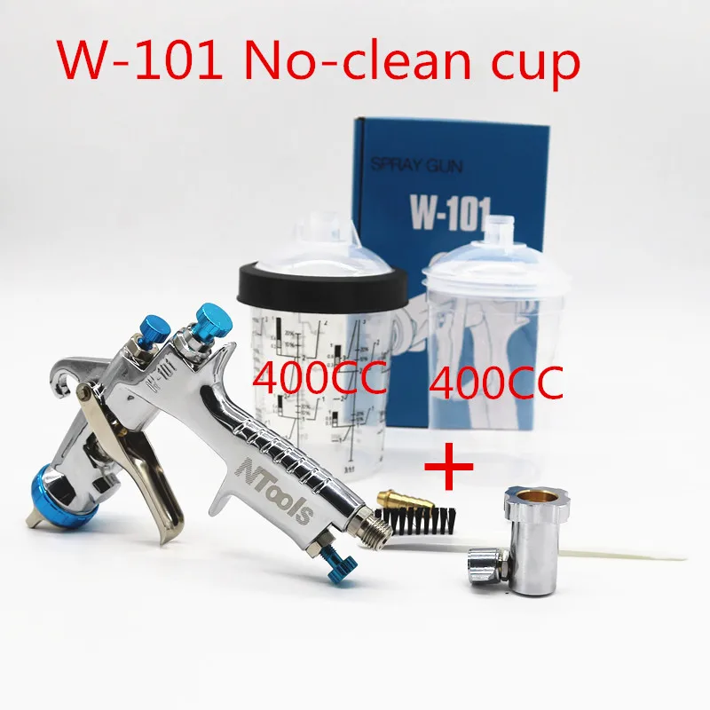 High Quality W101 hvlp gravity spray gun 400CC paint mixing Spray Gun Car Auto Furniture Painting Air Sprayer 1.0/1.3/1.5/1.8mm