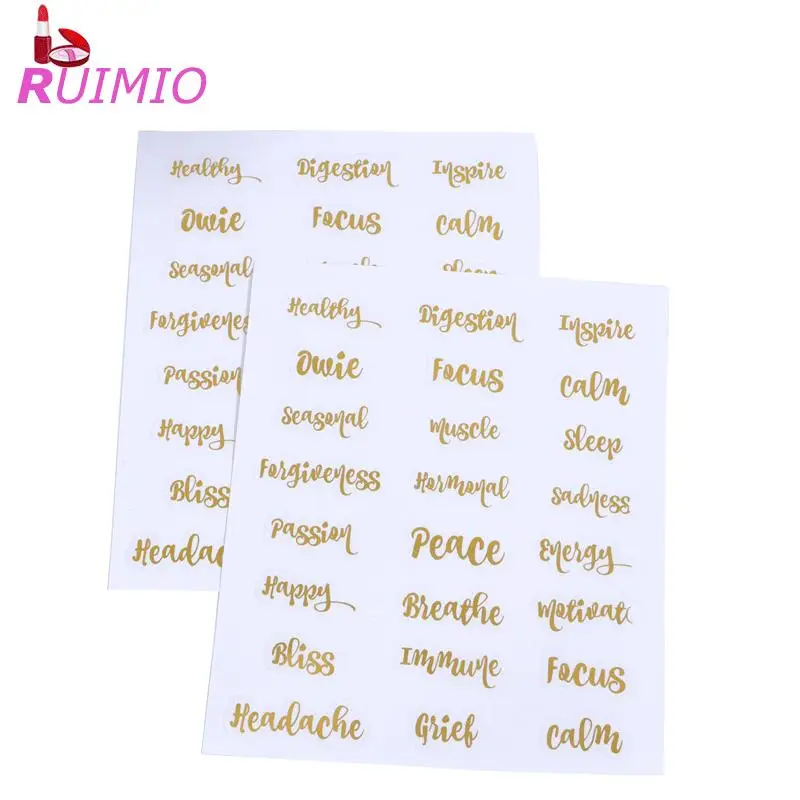 

Labels Bottles Oilessential Bottle Gold Roller Stickers Letter Adhesive Decals Oils Small Sticky