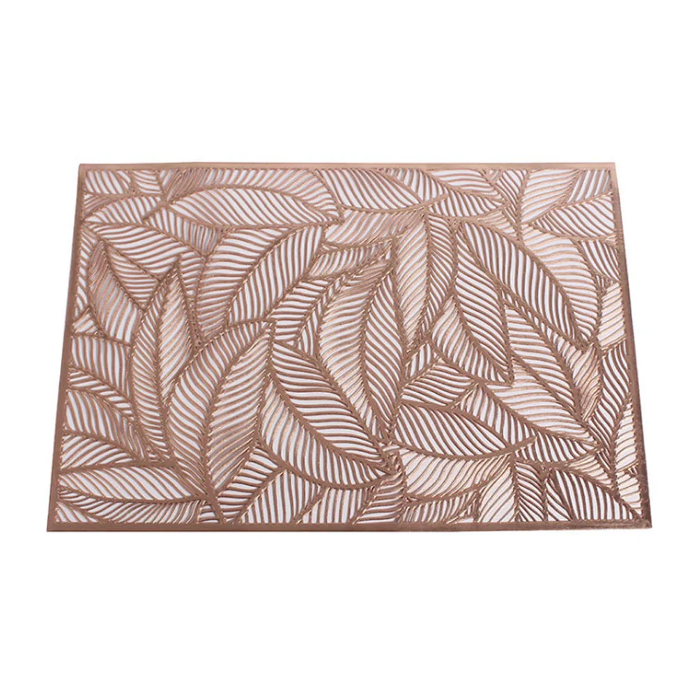 Nordic Desktop Style Hollow PVC Coasters Table Mat Hotel Restaurant Across The Fashion Hot Square Leaves Home Western Placemat