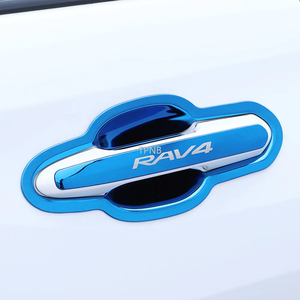 Stainless Steel Door Handle for Toyota RAV4 2019 2020 Outside Bowl Accessories