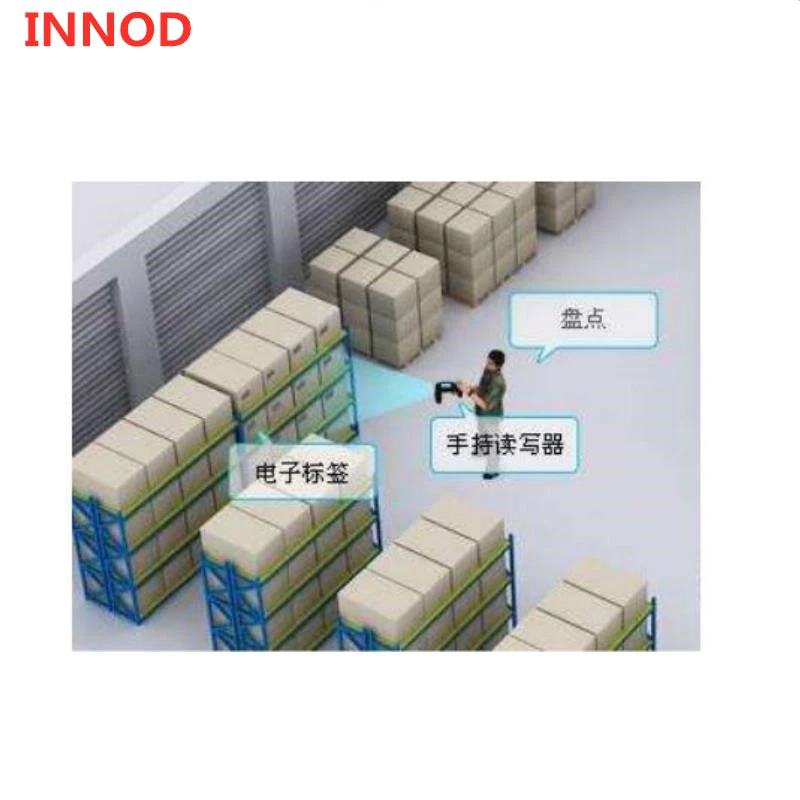 

1-7meters long range tags scanner multi tags reading detectors 2D bar code wireless assets tracking handheld uhf rfid reader