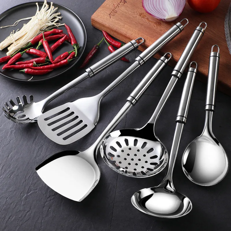 

304 stainless steel kitchenware cooking spoon spatula cooking spoon Spaghetti spatula kitchen utensils