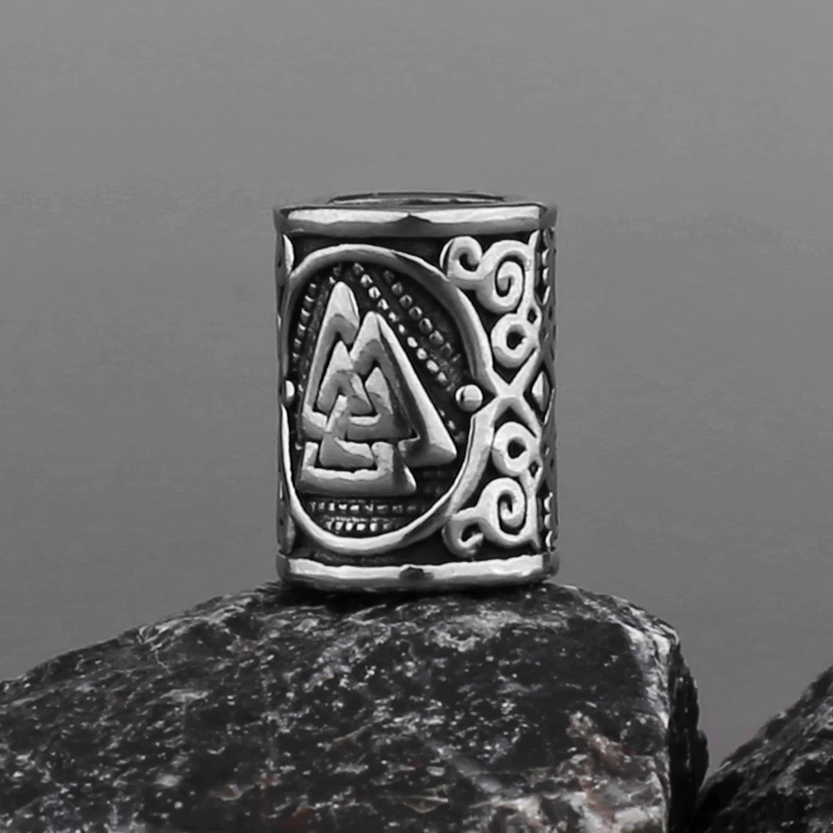 Edelstahl Wikinger Runenperlen 6 mm 8 mm großes Loch Haar Bart Perlen Armband kleine Schmuckherstellung Zubehör Großhandel