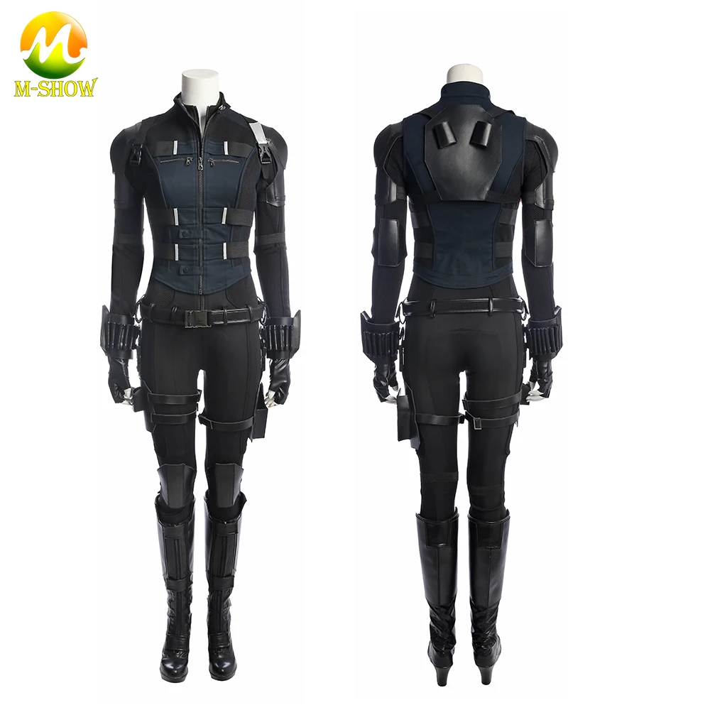 

Superhero Natasha Romanoff Cosplay Costume Women Outfit for Halloween Carnival Party Custom Made