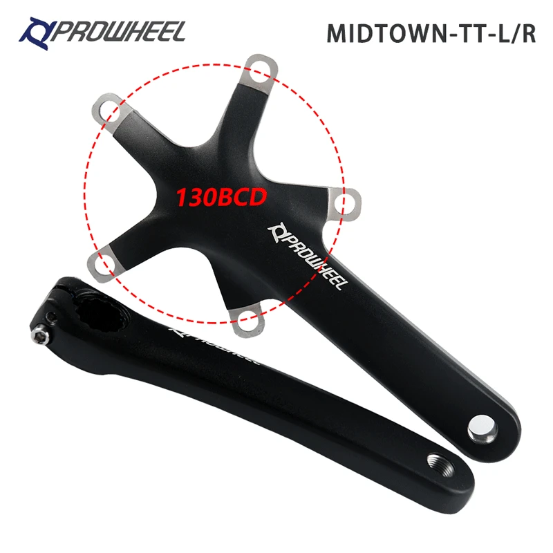 PROWHEEL Road Bicycle Crankset 110/130BCD 170/ 172.5mm Crank with BB Bottom Bracket Aluminum Alloy Cranks Folding Bicycle Cranks