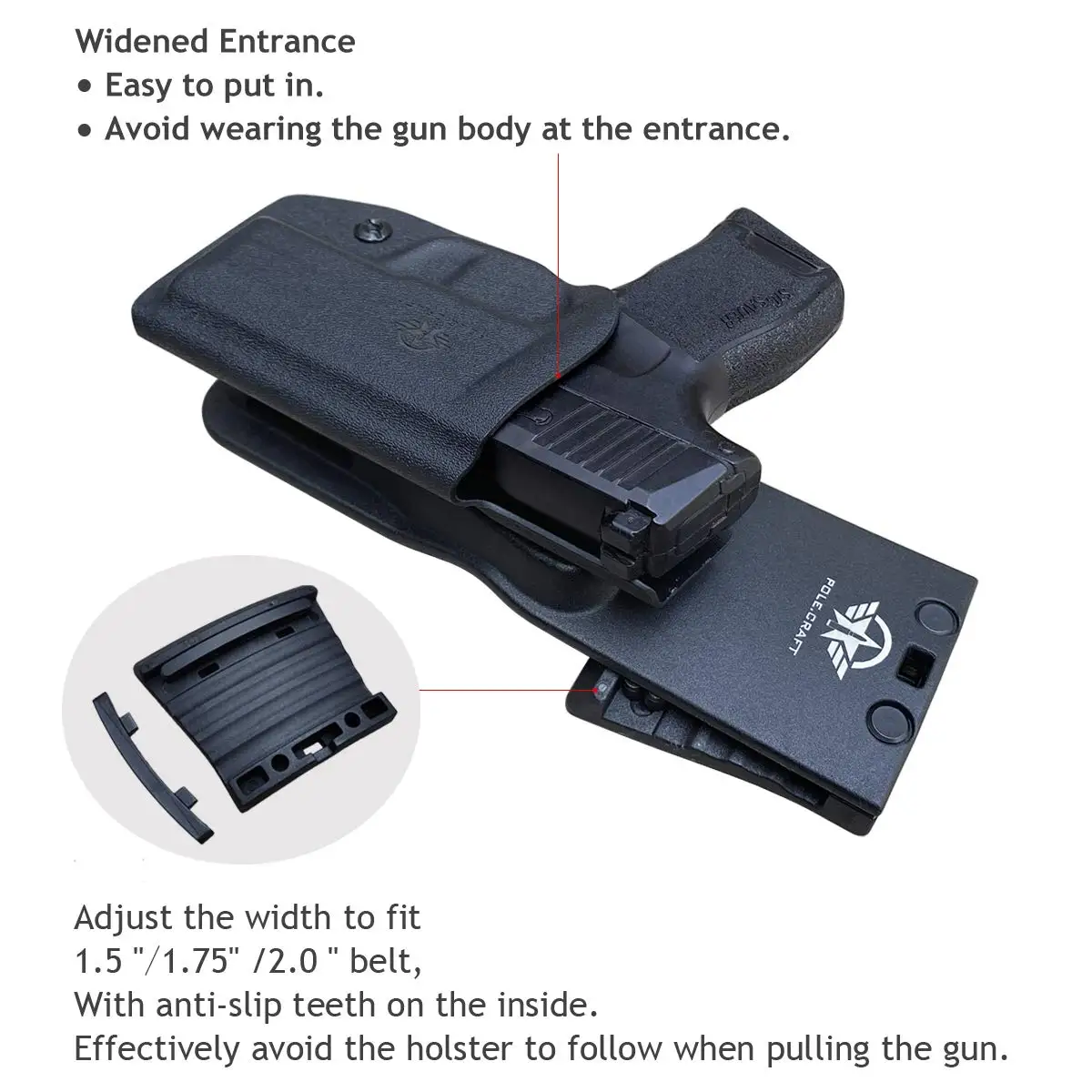 القطب الحرفية Sig P365 الحافظات OWB Kydex ل Sig Sauer P365 / P365 SAS مسدس ، Sig P365 SAS الحافظة
