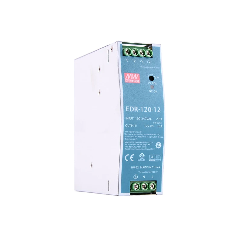 Mean Well EDR-120-12 meanwell 12V DC 10A 120W Single Output Industrial DIN RAIL Power Supply