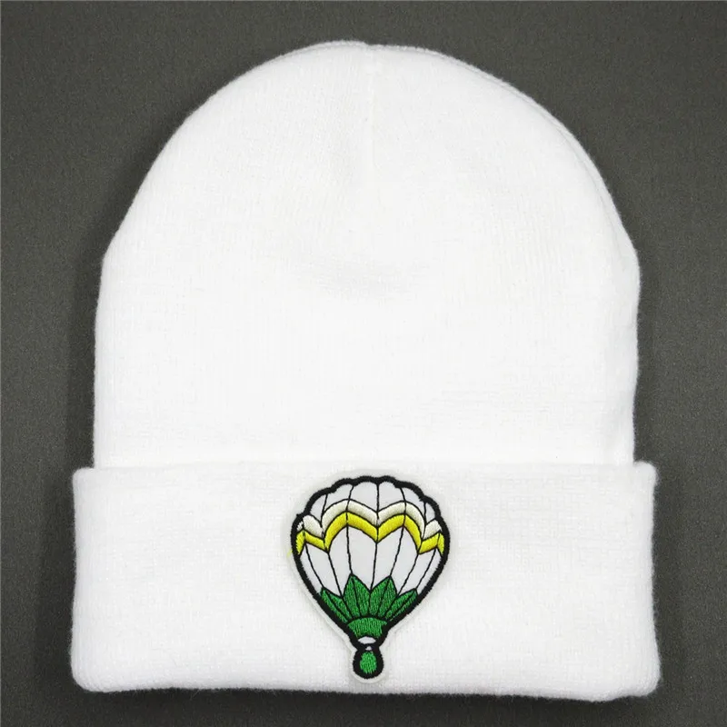 Balloon Embroidery Cotton Thicken Knitted Hat Winter Warm Hat Skullies Cap Beanie Hat for Men and Women 120