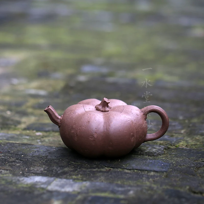 ★Yishuitang Yixing raw ore purple clay teapot pure handmade pumpkin teapot, college pie generator 185ml