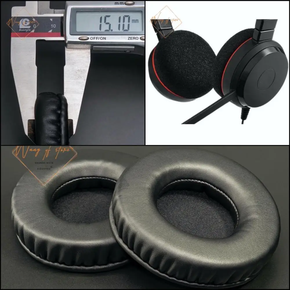 Soft Leather Ear Pads Foam Cushion EarMuff For Jabra Evolve 20 Series Headphones Perfect Quality, Not Cheap Version