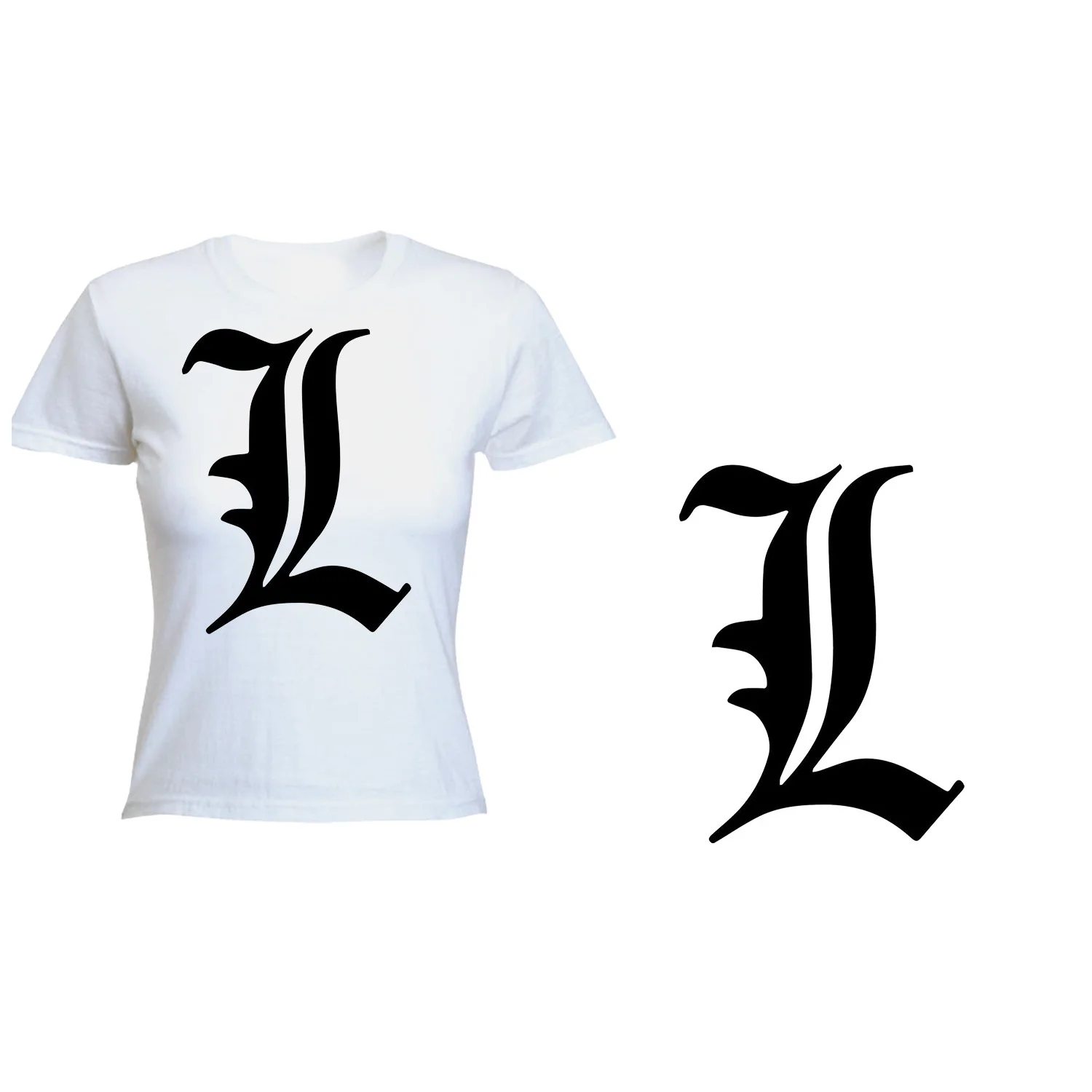 T-SHIRT A3 FOR WOMAN LOGO DEATH NOTE LAWLIET tee shirt