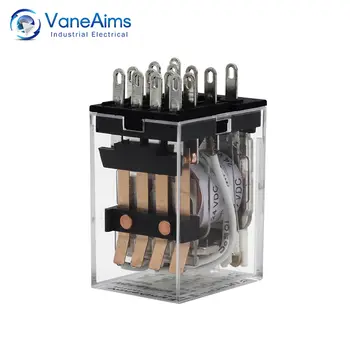 Relé MY4P HH54P MY4NJ Cívka Obecné DPDT Mikro Mini Elektromagnetické Relé Spínač s Objímkou LED AC 110V 220V DC 12V 24V 10 nejlepší prodej Reléový spínač 220V - №10