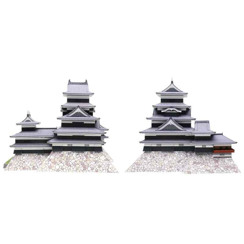 Japão matsumoto castelo dobrável modelo de papel 3d casa papercraft diy arte origami construção adolescentes adulto artesanal artesanato brinquedos QD-199