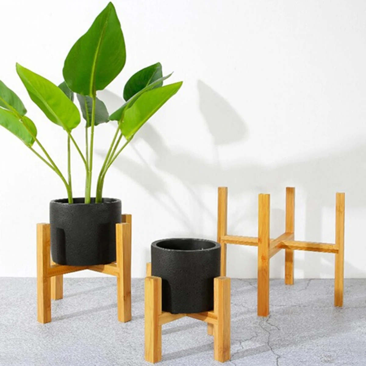 Eco-Friendly Healthy Durable High-quality Wood Plant Modern Adjustable Plant Holder for Flower