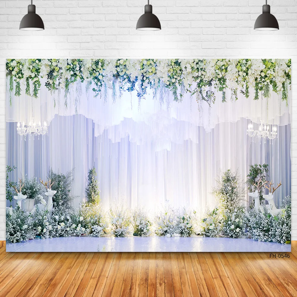 Wedding Party Decoration Photocall Backdrop Flowers Wall Floral Baby Birthday Photography Background For Photo Studio Photophone