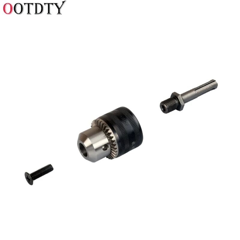 OOTDTY 12Mm Thread Dia SDS Plus Round Shank Drill Chuck Adapter Connector Abu-abu