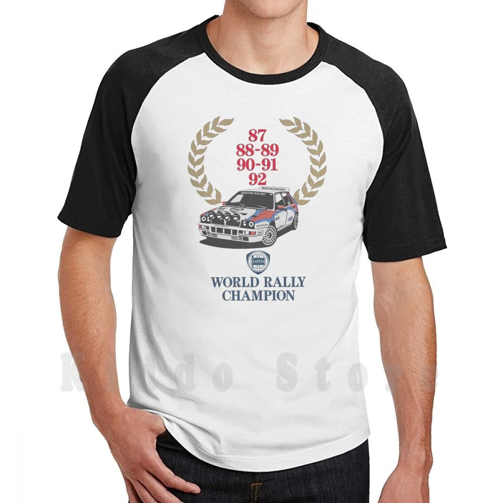 Lancia Racing World Rally T Shirt DIY Big Size 100% Cotton Lancia Delta Integrate Hf Stratos S4 Car Tuning Wrc Rally World