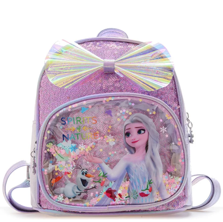 Disney-mochila escolar de frozen para niñas, mochila de elsa, anna, reina de las Nieves, mochila escolar transpirable, regalo para niños