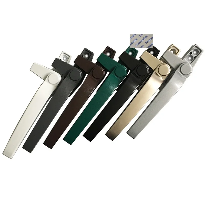 

5Pairs Aluminum Window Casement Locking Handle Brush Steel White Coffee Black Green Grey