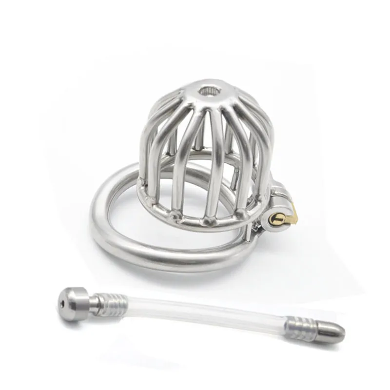 Chaste Bird New 304 Stainless Steel Male  Cock Cage Belt Chastity Device with Stealth lock Curved Ring Sex Toy BDSM A260