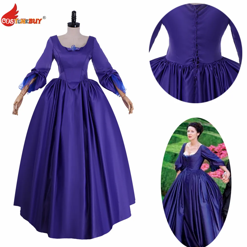 

Costumebuy Outlander Dress Claire Fraser Costume Scotland highland Dress Women Civil War Wedding dress Victorian Rococo Gown