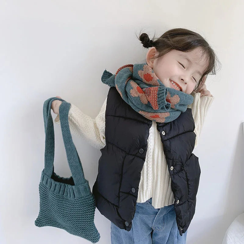 Autumn and winter new flower bag children's jewelry fashion portable small cloth bag girl's outdoor travel messenger bag