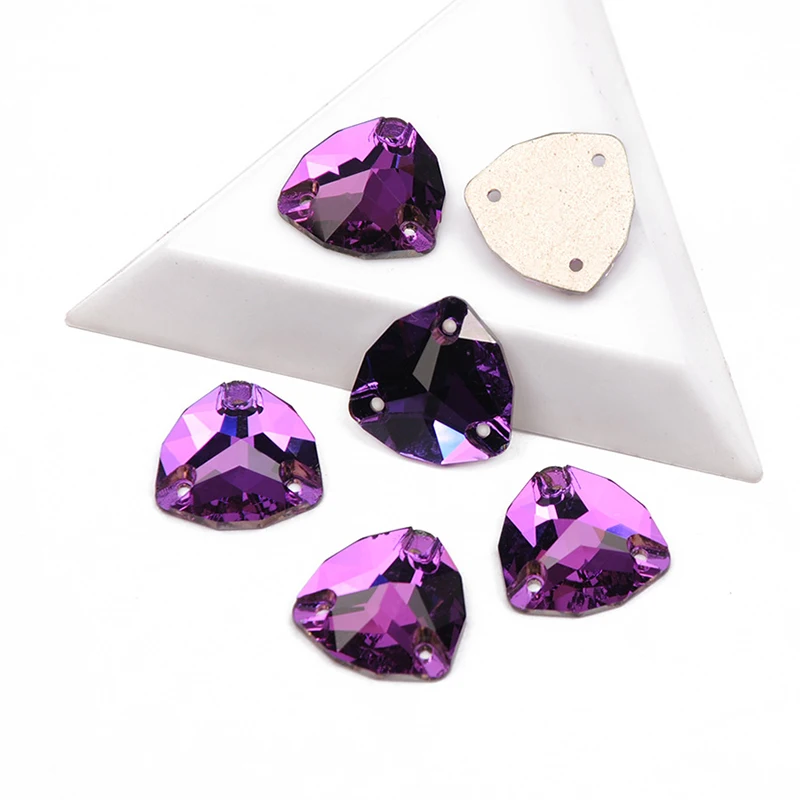 YANRUO 3272 Fat Triangle Alle Farben Aufnähsteine Glas Kristall Strasssteine AAAAAA Qualität Nähsteine für Kleidung, Kleider, Schuhe – Detail 4