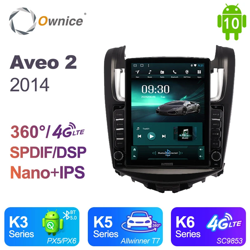 Ownice DSP Android 10.0 Car DVD Player For Chevrolet Aveo 2 2014 Multimedia Video 4G LTE GPS Navi Wifi Bluetooth 5.0 RDS Radio