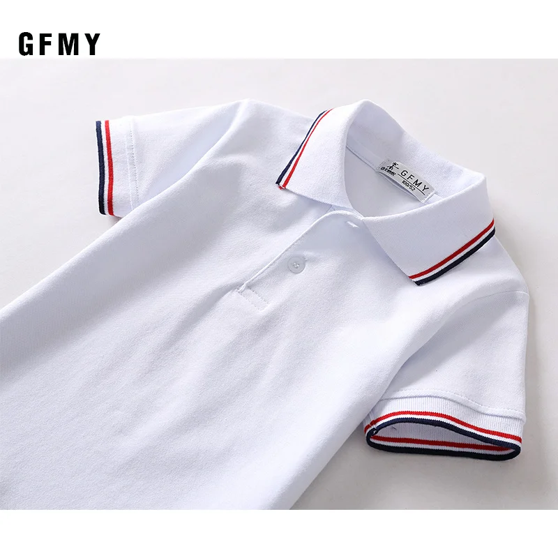 Kids Boys Lapel Short Sleeved White T-Shirt Tops Boys Summer Cotton Children\'s Polo Shirt Clothing for Boys blouses et chemises