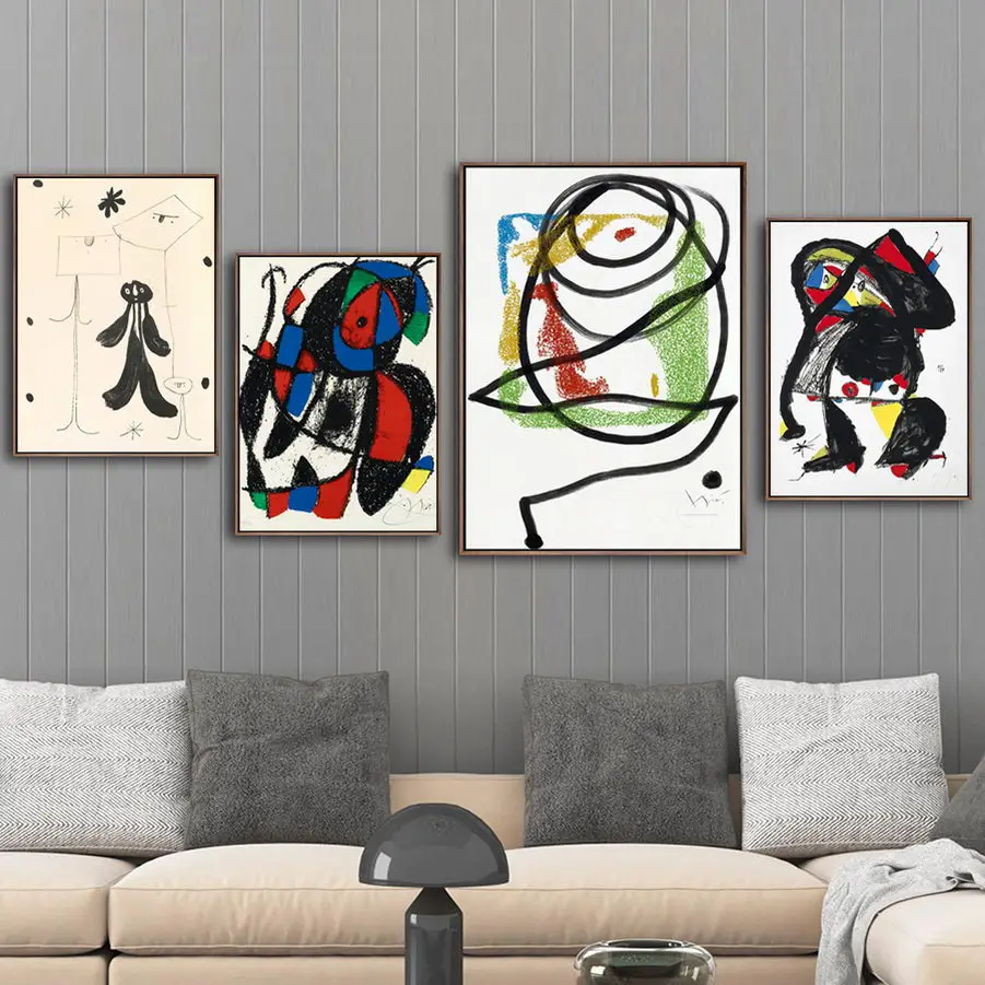 Home Decor Canvas Print Art Wall Pictures Cuadros Decoracion Dormitorio Poster Canvas Printing Paintings Spanish Joan Miro 9
