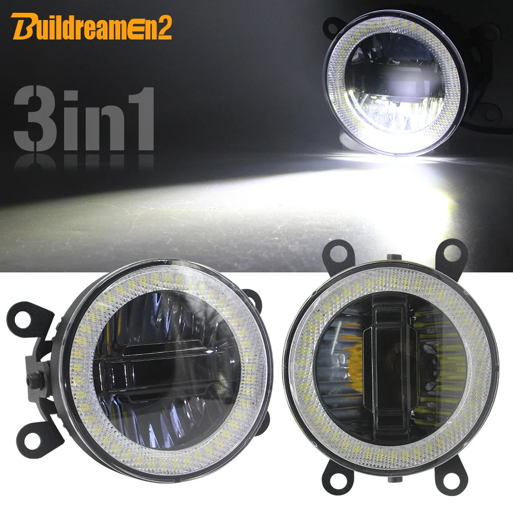 

3-IN-1 Fog Light Daytime Running Light Angel Eye Car Projector LED Lens DRL For Ford Focus Transit Ranger Fusion C-Max Explorer