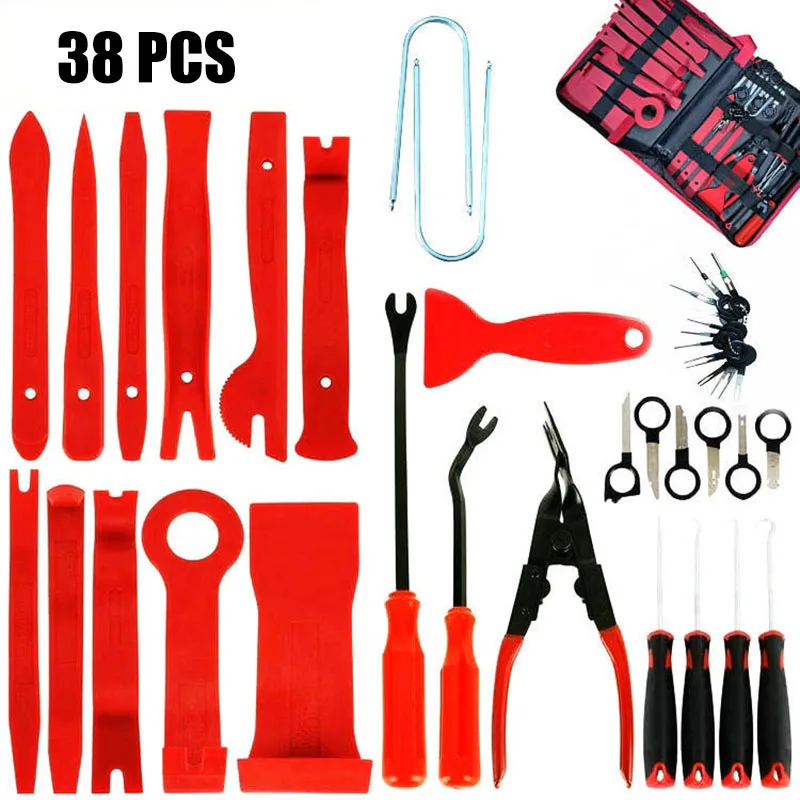 Car Panel Door Audio Trim Removal Tool Kit Auto Upholstery Repair Kit Interior Door Clip Panel Trim Dashboard Removal Tool