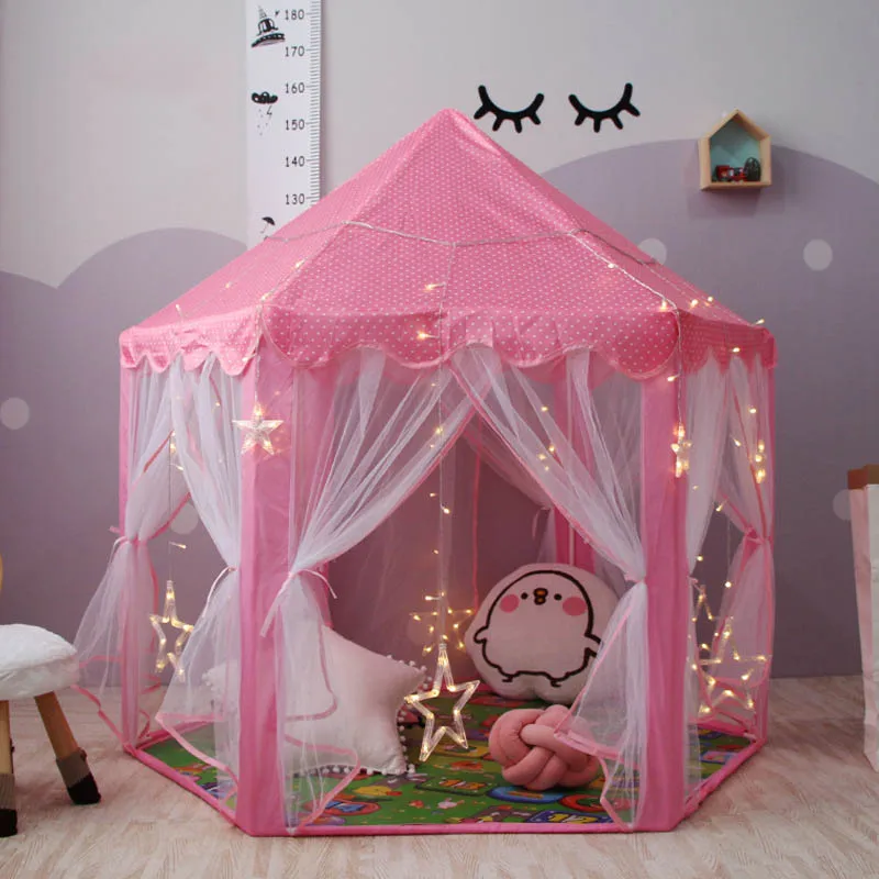 Portable Kids Toy Tipi Tent Ball Pool Princess Girl Castle Play House Children Small House Folding Playtent Baby Beach Tent