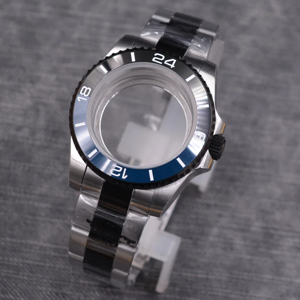 FIT NH35 NH36 ETA 2836 2824 MIYOTA 8205 8215 DG3804 2813 Movement 40mm SUB watch GMT watch case Ceramic/titanium bezel