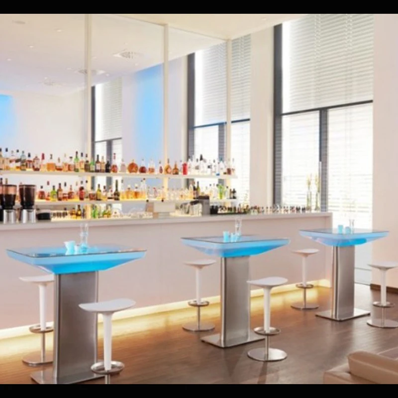 LED déco lumineuse intérieur/extérieur Table de Bar Cuisine Bar Table de Cocktail SK-LF22 (L88 * W54 * H100cm) 2 pièces/lot