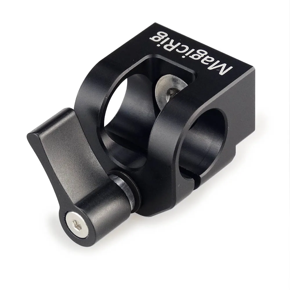 MAGICRIG 15mm Enkelvoudige Rod Clamp met ARRI Locatieschroef voor EVF-bevestiging 15mm Rods Support Systeem, voor Camera Cage / Handvat / Plaat