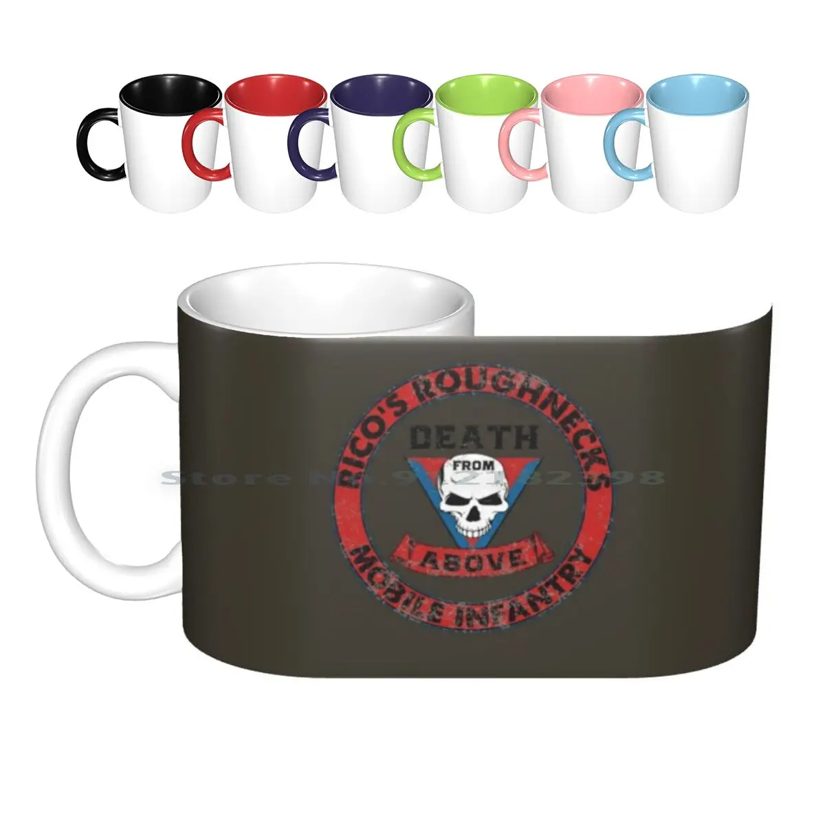 Death From Above-Rico’s Roughnecks : Inspired By Starship Troopers Ceramic Mugs Coffee Cups Milk Tea Troopers Mobile Infantry