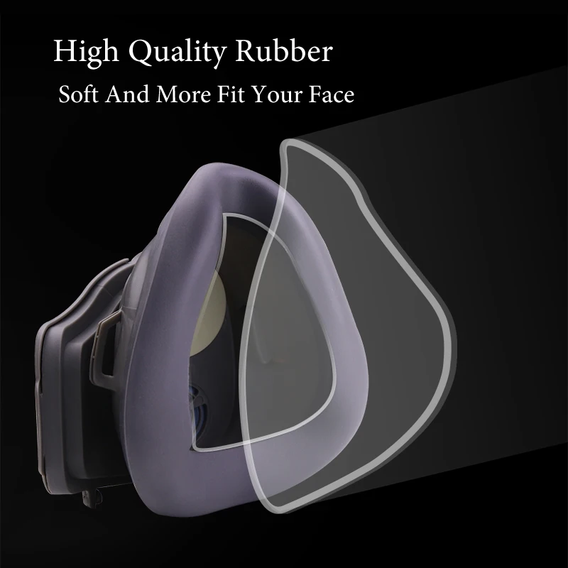 Reusable Half Face Respirator Dust Mask 5 Cotton Filters For Carpenter Polishing Daily Haze Breath Protection