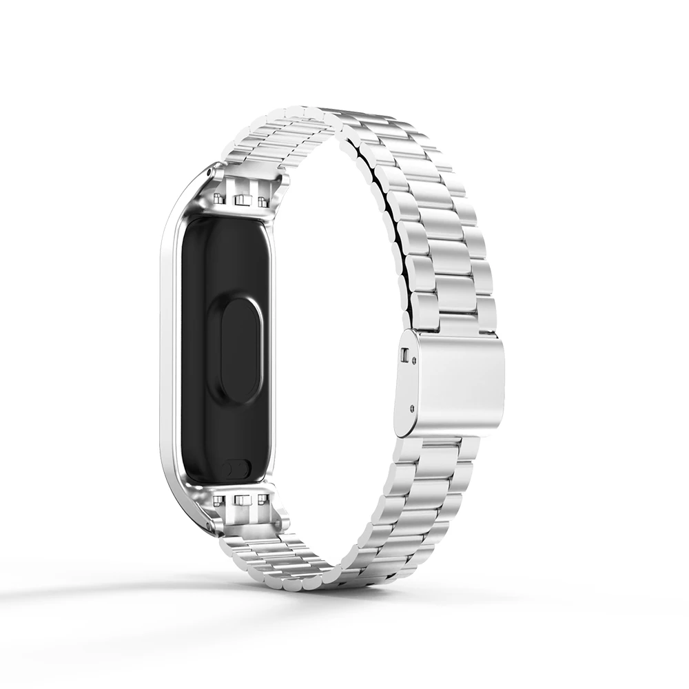 Dành Cho Xiaomi Mi Band Vòng Tay 3/4/5/6/7 Dây Thép Không Gỉ Từ Dây Đeo Xiaomi Dây Đeo Tay Mi ban Nhạc 3 4 Miband 5 6 7 Dây Đeo