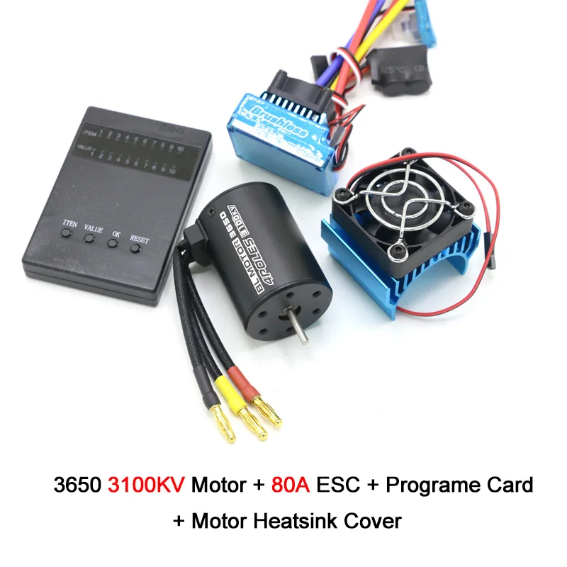 RC Motor 3650 3100KV / 3900KV / 4300KV / 5200KV Bürstenloser Motor & 45A 60A 80A 120A ESC Combo Set für 1:10 RC Auto RC Boot Teil