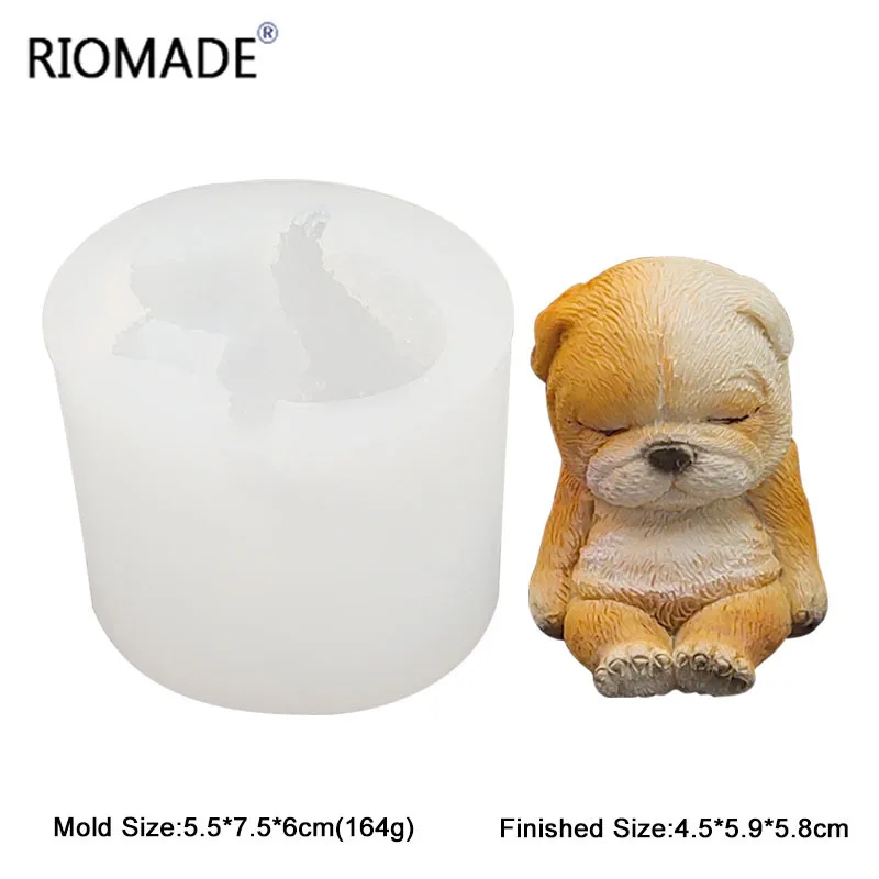 3D Dog Silicone Molds 6 Modeling Puppy Mousse Cake Molds Chocolate Sugar Fondant Cake Decorating Tools Plaster Clay Mould