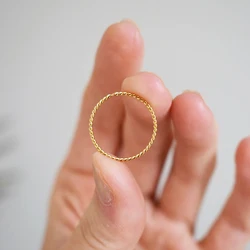 14K Gold Filled Braided Stacking Ring Minimalism Jewelry Anillos Mujer Bohemian Bague Femme Anelli Aneis Boho Knuckle Rings