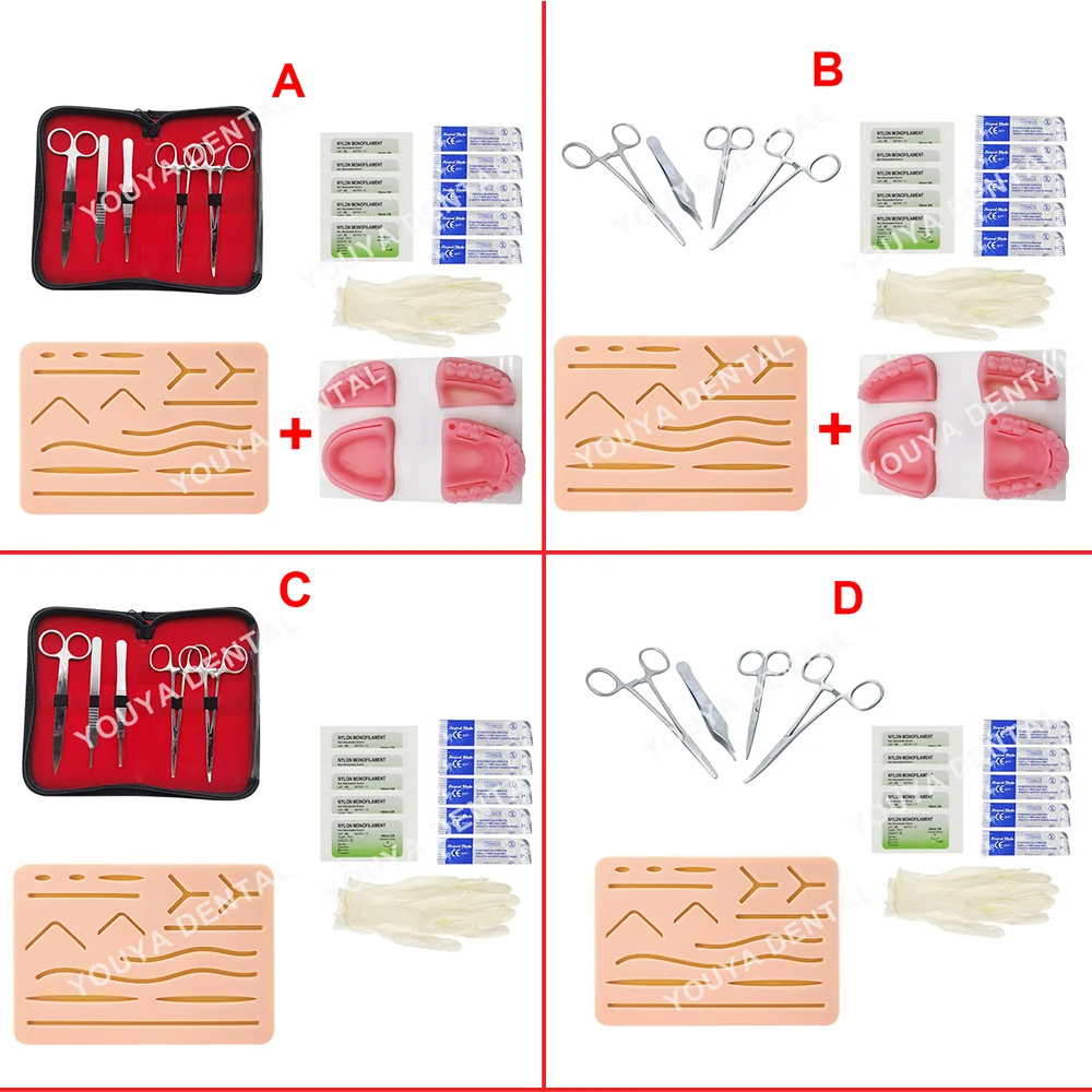 Surgical Suture Kit Medical Skin Chirurgical Detal Oral Suture Training Module Kit Practice Set Dental Teaching Model For Doctor