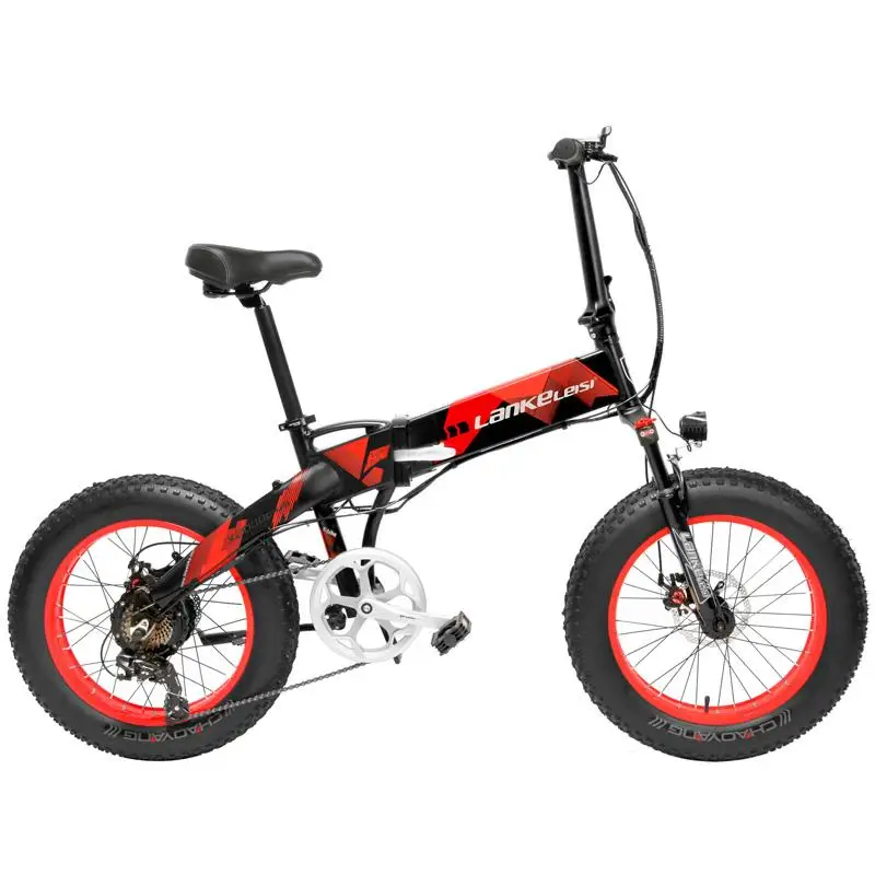 

20 Inch Fat Tires Electric Scooter Bike 2 Wheels Electric Bicycle 5 Level Pedal Assist Suspension Fork Electric Scooter 500W 48V