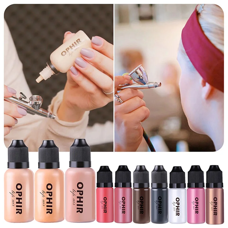 OPHIR Airbrush Make-Up Foundation Tinten 3 Farben Air Foundation für Gesicht Malen Make-up Salon Kosmetik Make-Up Pigment_TA104 (2-4-5)